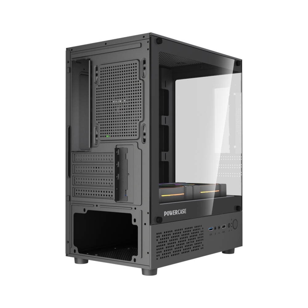Компьютерный корпус Powercase Vision Micro M1 TG ARGB Black (CVMM1B-A3)
