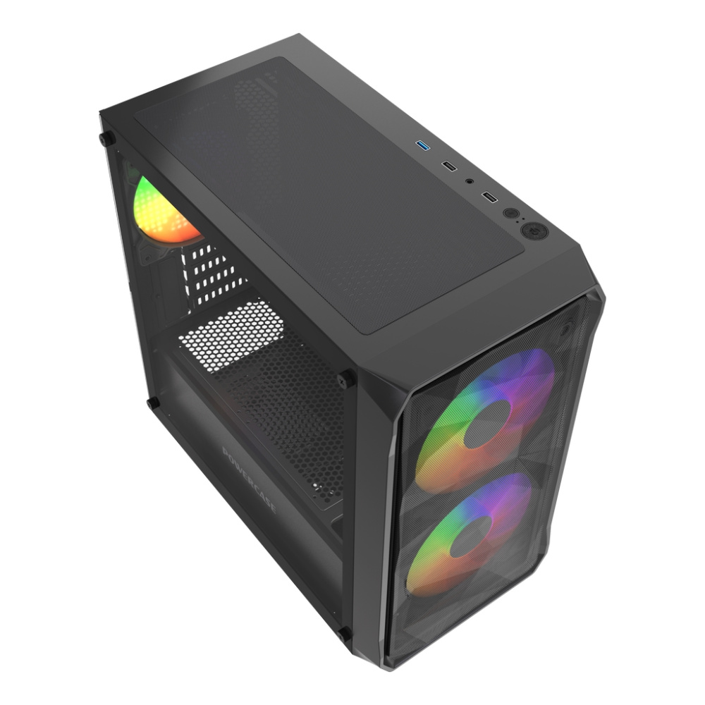 Компьютерный корпус Powercase Mistral Micro A3B ARGB V2 ARGB Black (CMMAB-A3-V2)