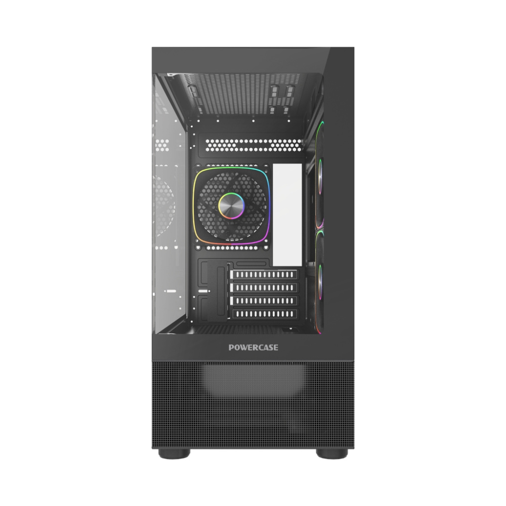 Компьютерный корпус Powercase Vision Micro M2 TG ARGB Black (CVMBM2-A3)