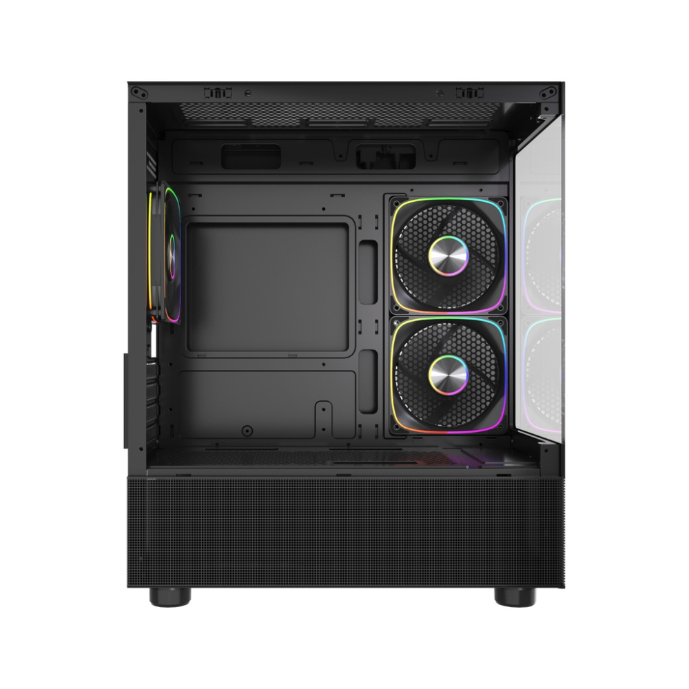 Компьютерный корпус Powercase Vision Micro M2 TG ARGB Black (CVMBM2-A3)