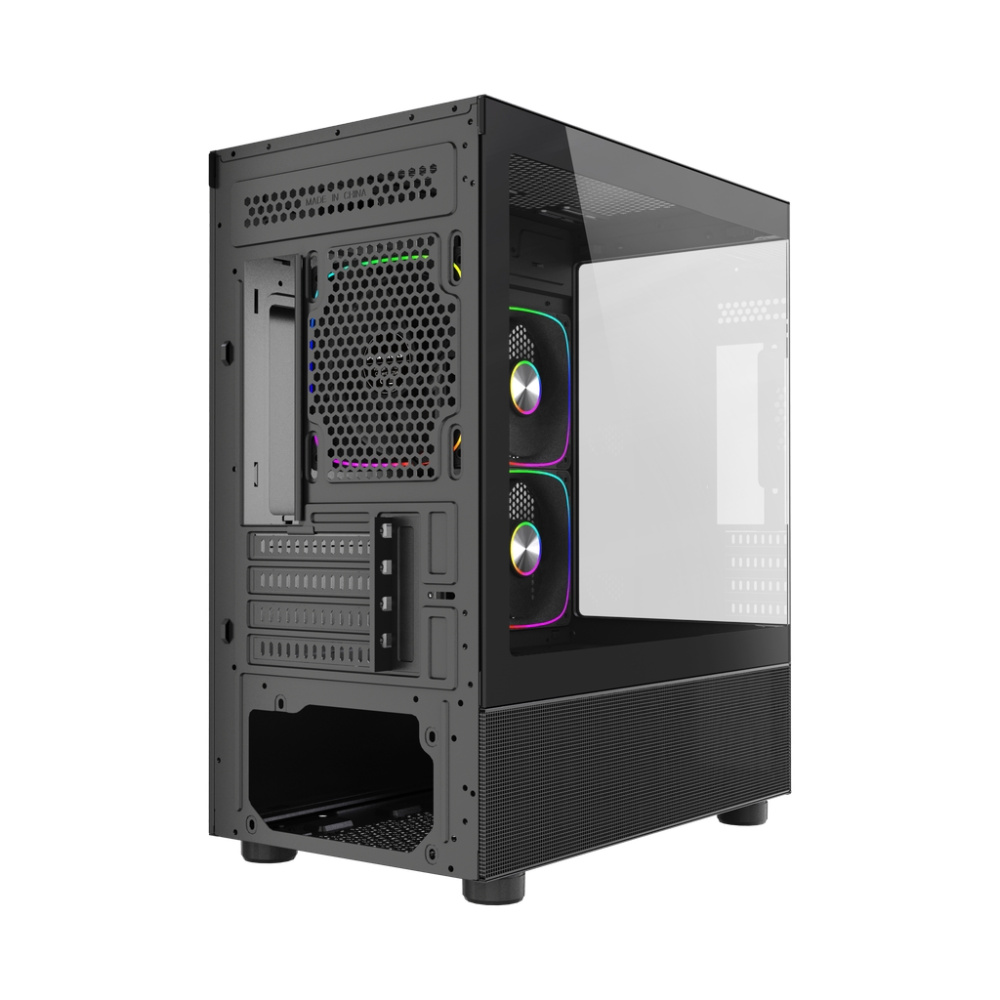 Компьютерный корпус Powercase Vision Micro M2 TG ARGB Black (CVMBM2-A3)