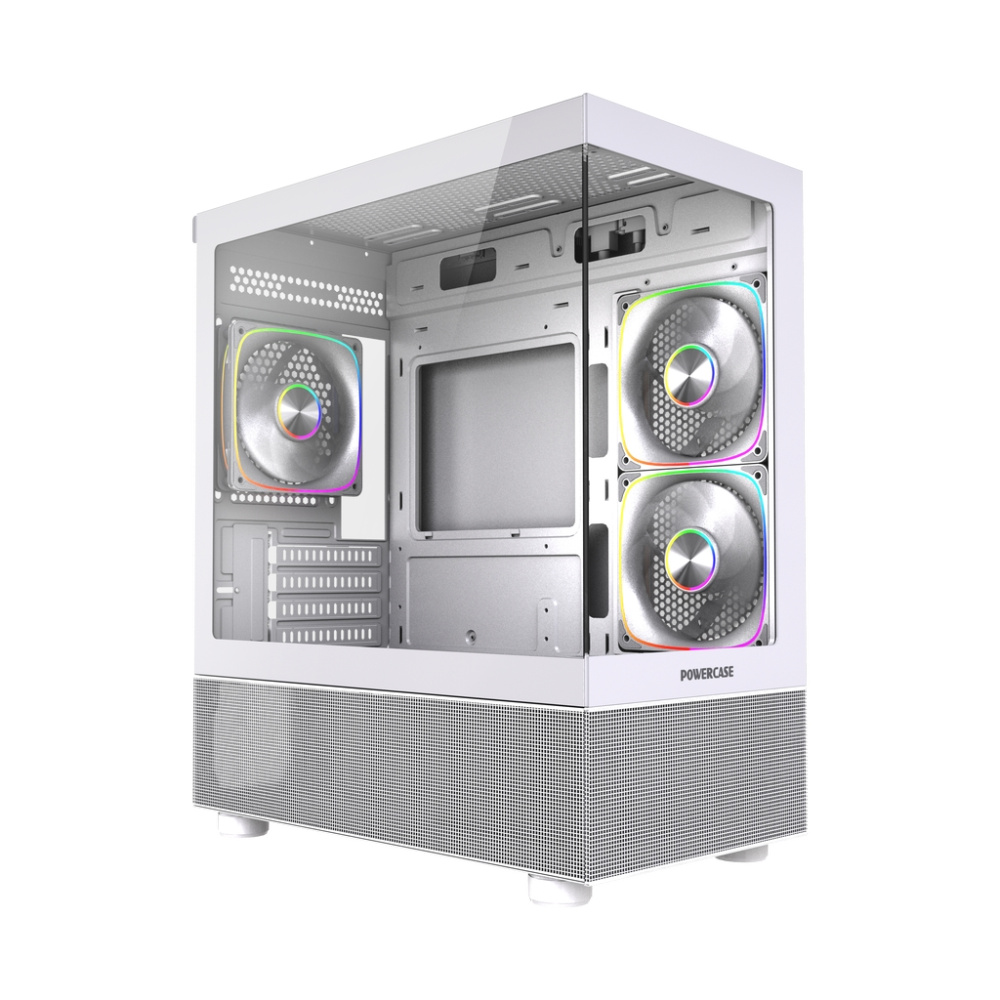 Компьютерный корпус Powercase Vision Micro M2 TG ARGB White (CVMWM2-A3)