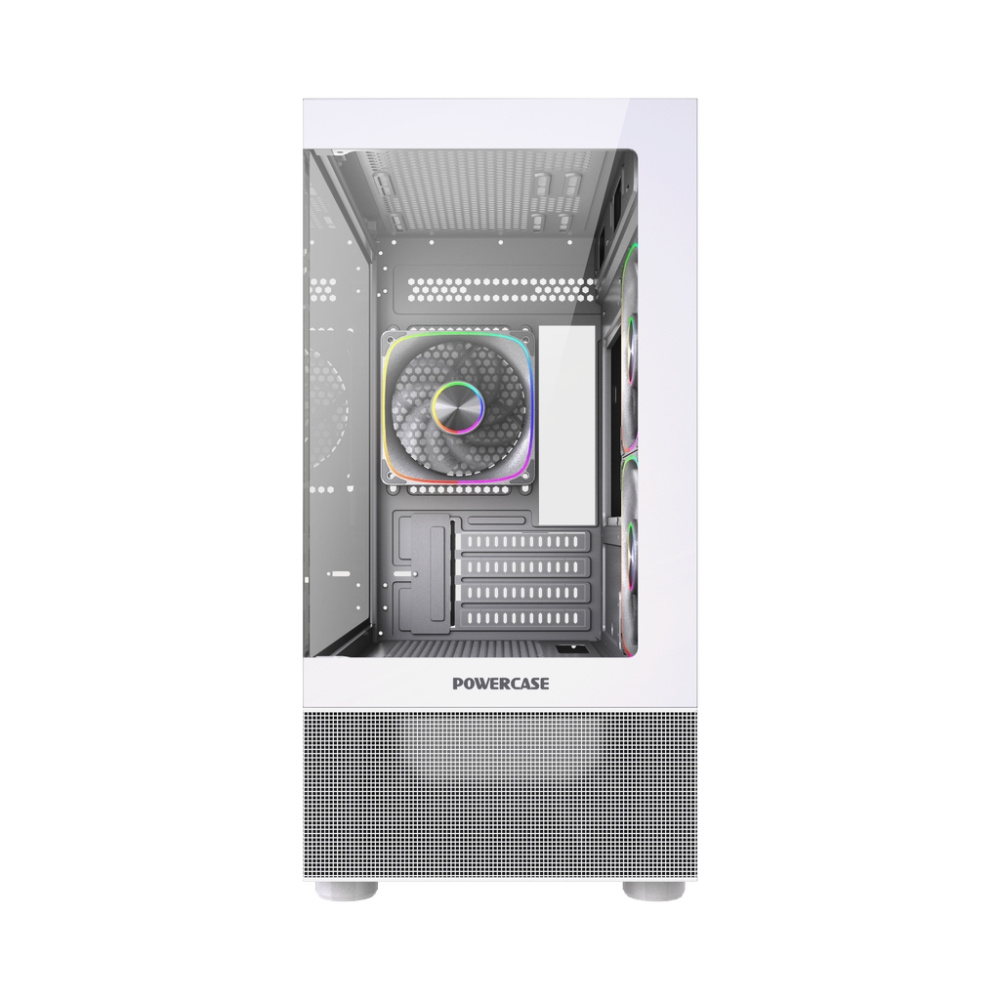 Компьютерный корпус Powercase Vision Micro M2 TG ARGB White (CVMWM2-A3)