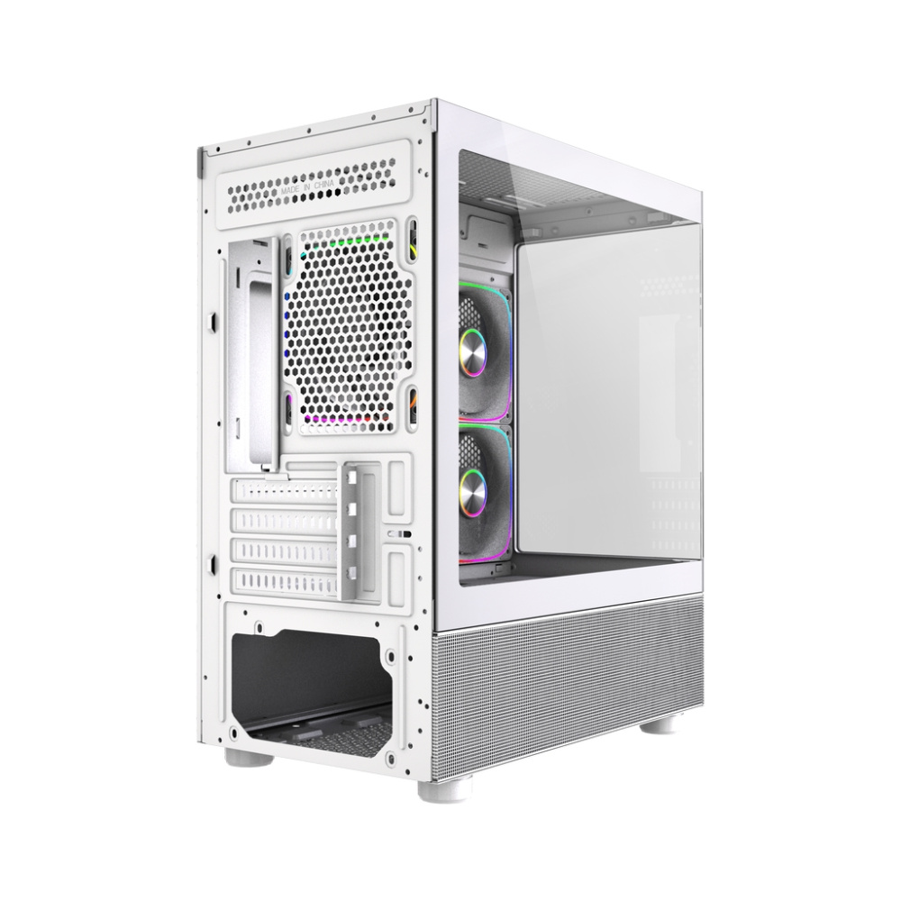 Компьютерный корпус Powercase Vision Micro M2 TG ARGB White (CVMWM2-A3)