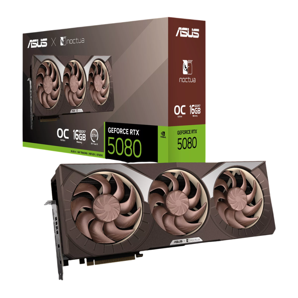 Видеокарта ASUS (RTX5080-O16G-NOCTUA) RTX 5080 16GB NOCTUA OC (90YV0M32-M0NA00)