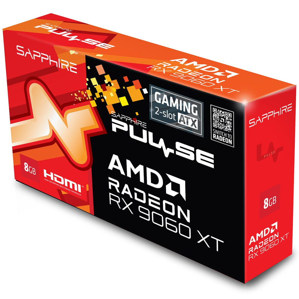 Видеокарта Sapphire (11350-05-20G) Radeon RX 9060 XT 8GB PULSE