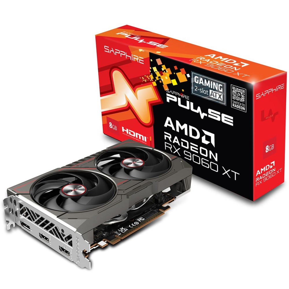 Видеокарта Sapphire (11350-05-20G) Radeon RX 9060 XT 8GB PULSE