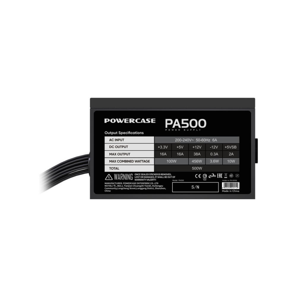 Блок питания Powercase 500W PA500 (PA-500SI)
