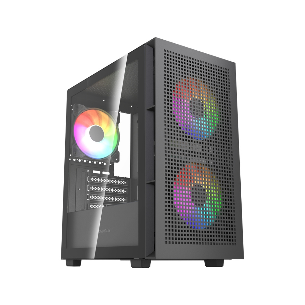 Компьютерный корпус Powercase Mistral SM05 TG ARGB Black (CMMSM05B-A3)
