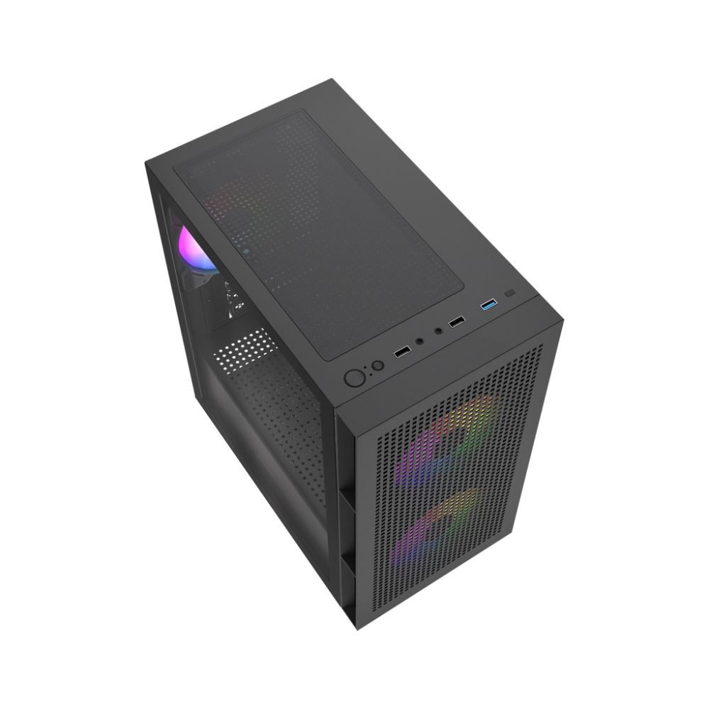 Компьютерный корпус Powercase Mistral SM05 TG ARGB Black (CMMSM05B-A3)