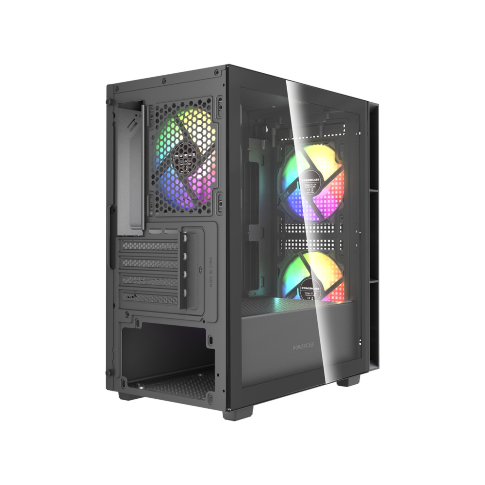 Компьютерный корпус Powercase Mistral SM05 TG ARGB Black (CMMSM05B-A3)