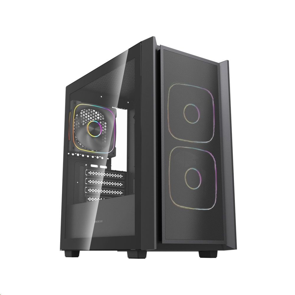 Компьютерный корпус Powercase Mistral SM03 TG ARGB Black (CMMSM03B-A3)