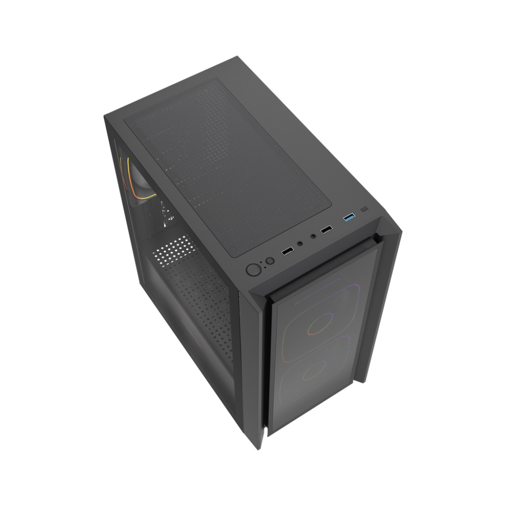 Компьютерный корпус Powercase Mistral SM03 TG ARGB Black (CMMSM03B-A3)