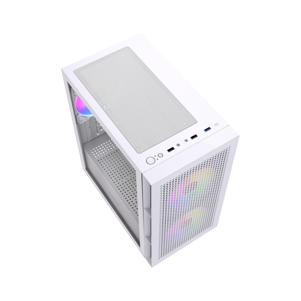 Компьютерный корпус Powercase Mistral SM05 TG ARGB White (CMMSM05W-A3)