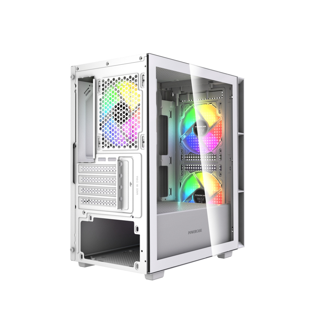 Компьютерный корпус Powercase Mistral SM05 TG ARGB White (CMMSM05W-A3)