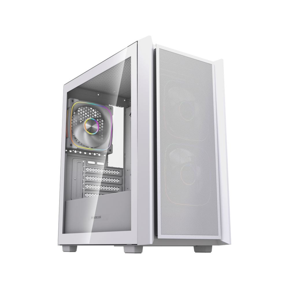 Компьютерный корпус Powercase Mistral SM03 TG ARGB White (CMMSM03W-A3)