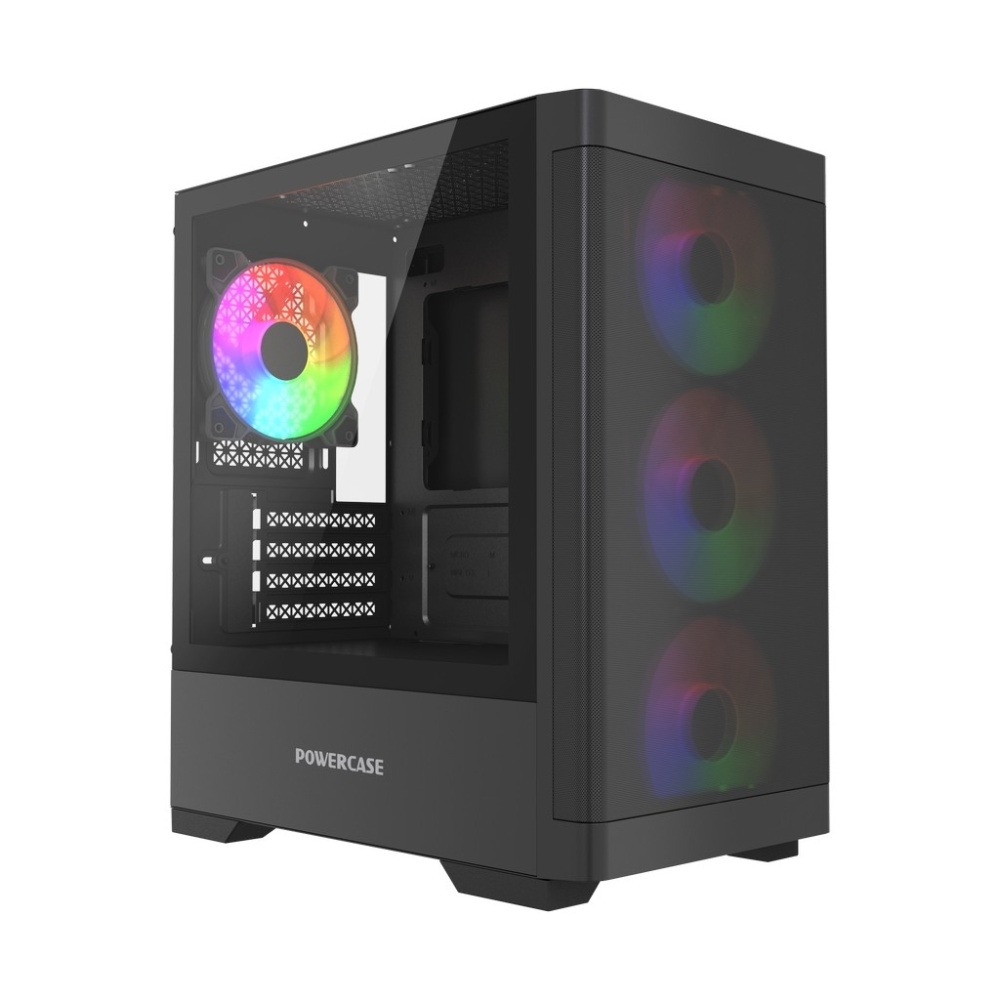 Компьютерный корпус Powercase Mistral Micro A13B FRGB Black (CMMA13B-L4)