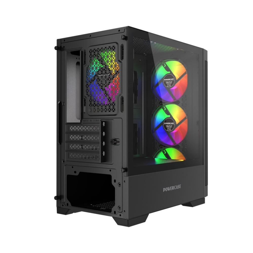Компьютерный корпус Powercase Mistral Micro A13B FRGB Black (CMMA13B-L4)
