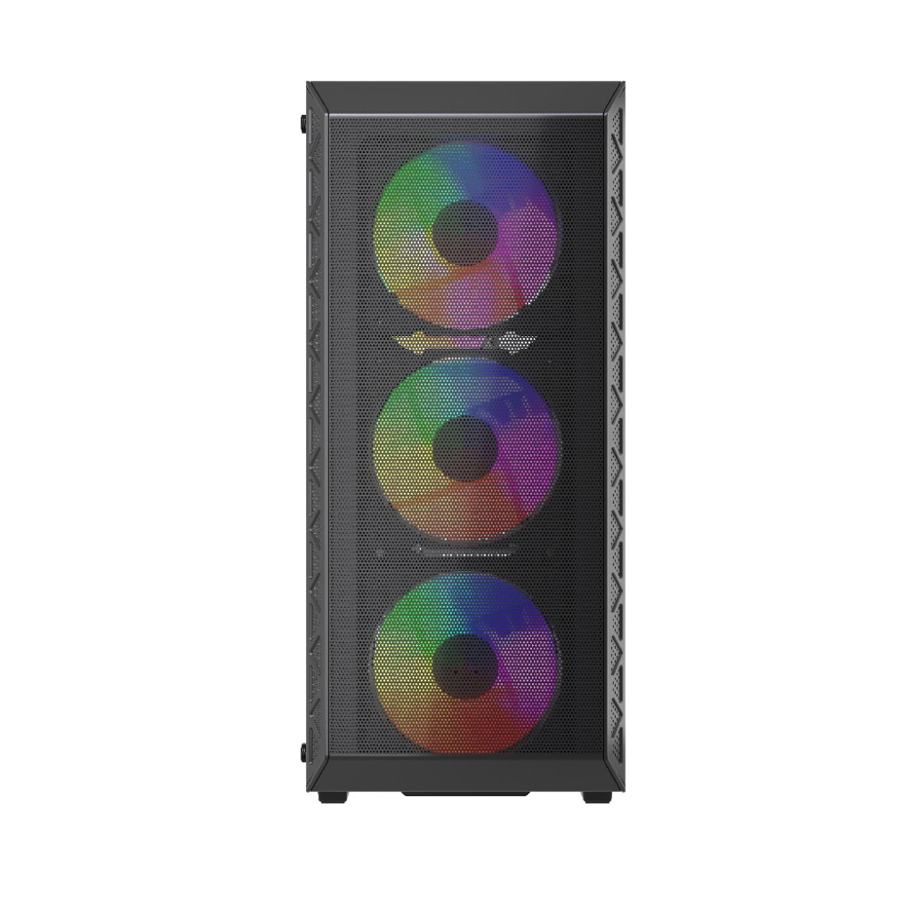 Компьютерный корпус Powercase Mistral S4B FRGB Fans Black (CMSB-L4)