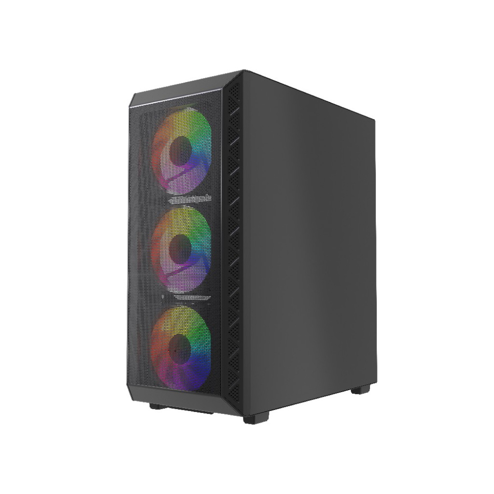 Компьютерный корпус Powercase Mistral S4B FRGB Fans Black (CMSB-L4)