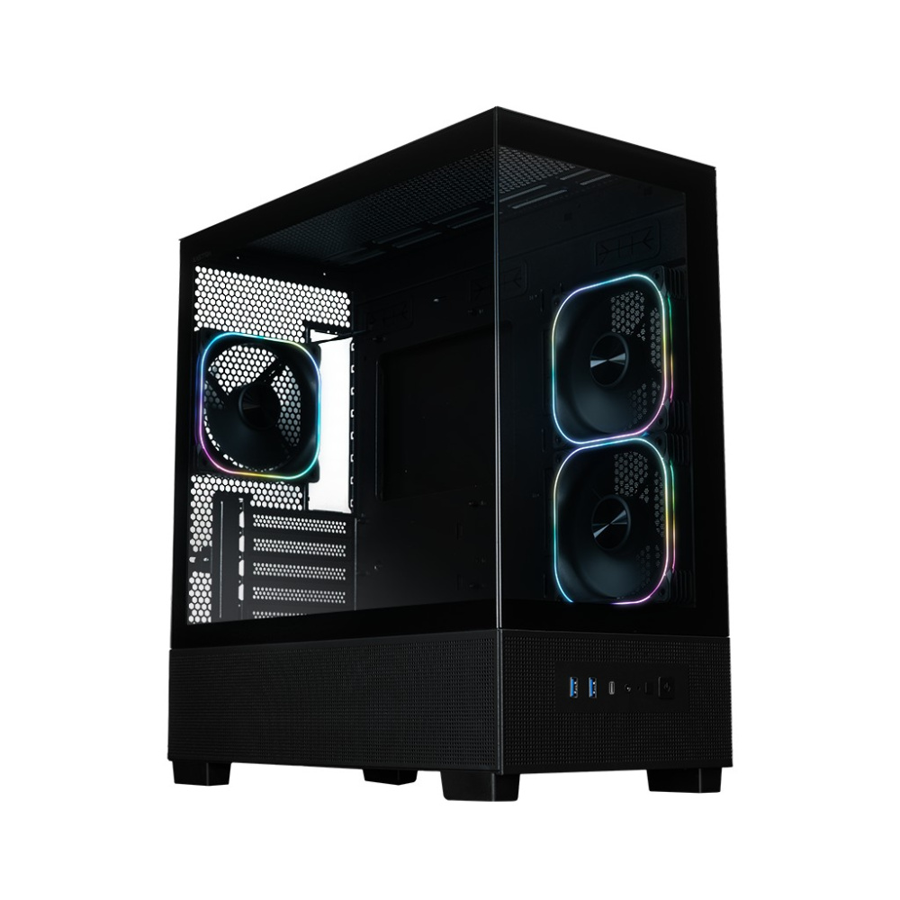 Компьютерный корпус XASTRA Q500M 3ARGB-FG-C10-UC ARGB Black (Q500M-3FG12A-C10-UC)