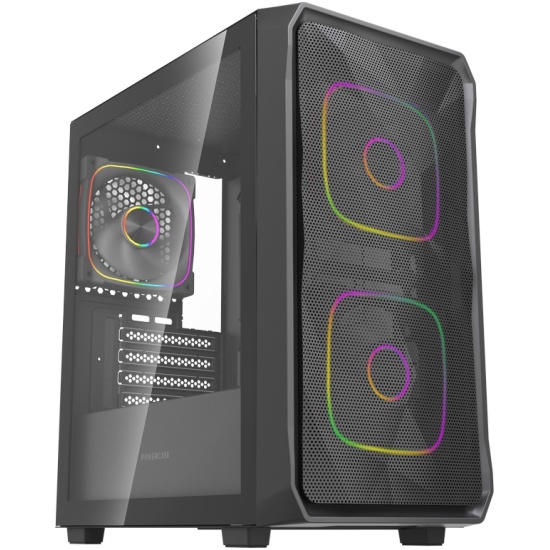 Компьютерный корпус Powercase Mistral SM06 TG ARGB Black (CMMSM06B-A3)