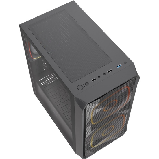 Компьютерный корпус Powercase Mistral SM06 TG ARGB Black (CMMSM06B-A3)