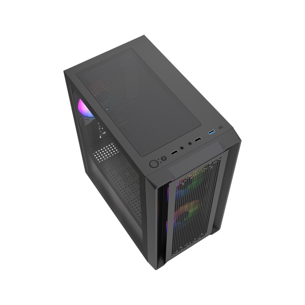 Компьютерный корпус Powercase Mistral SM04 TG ARGB Black (CMMSM04B-A3)