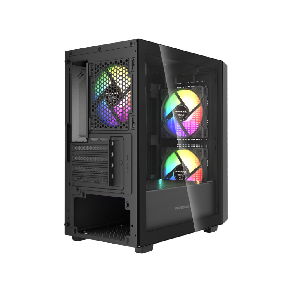Компьютерный корпус Powercase Mistral SM04 TG ARGB Black (CMMSM04B-A3)