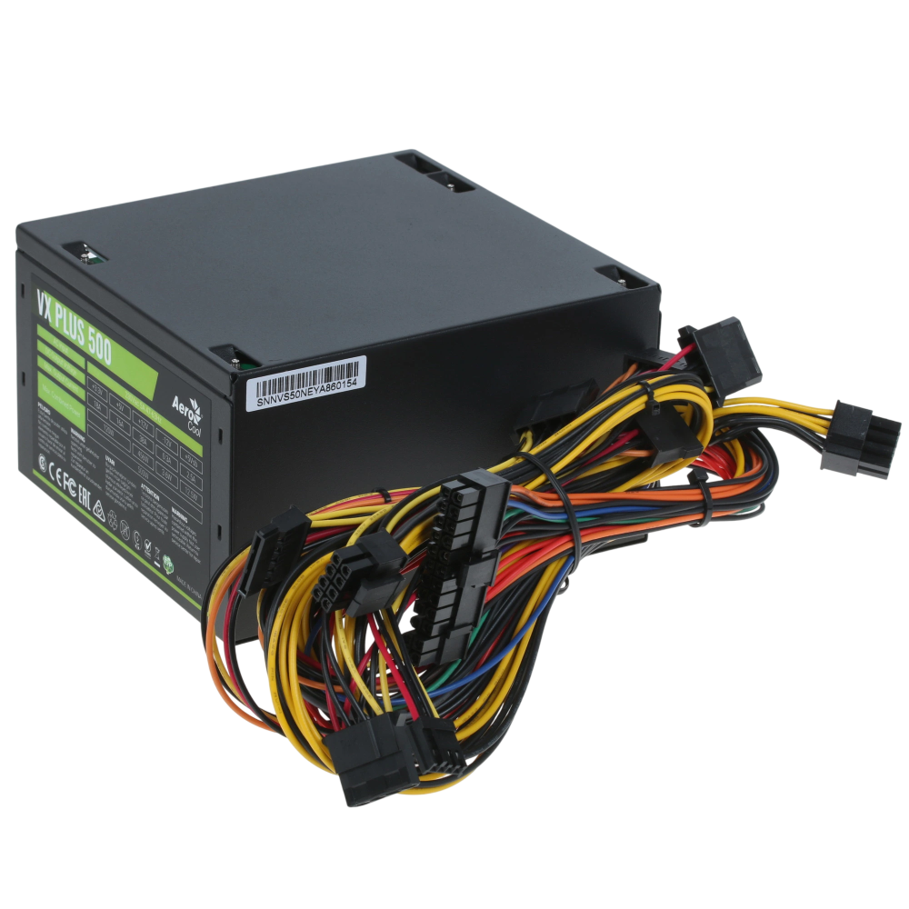 Блок питания Aerocool 500W VX 500 Plus Black 16 Pin (PCIe Connector Cable Details)