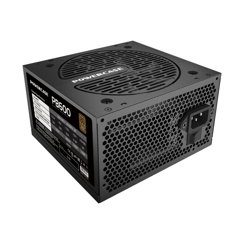 Блок питания Powercase 600W PB600 Black (PS-600B-DC)