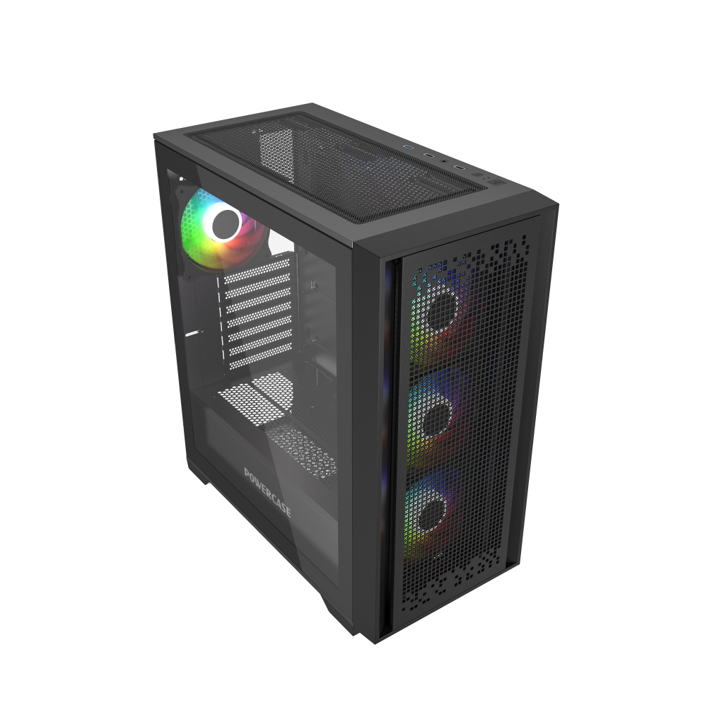 Компьютерный корпус Powercase ByteFlow TG ARGB Black (CBFB-A4)