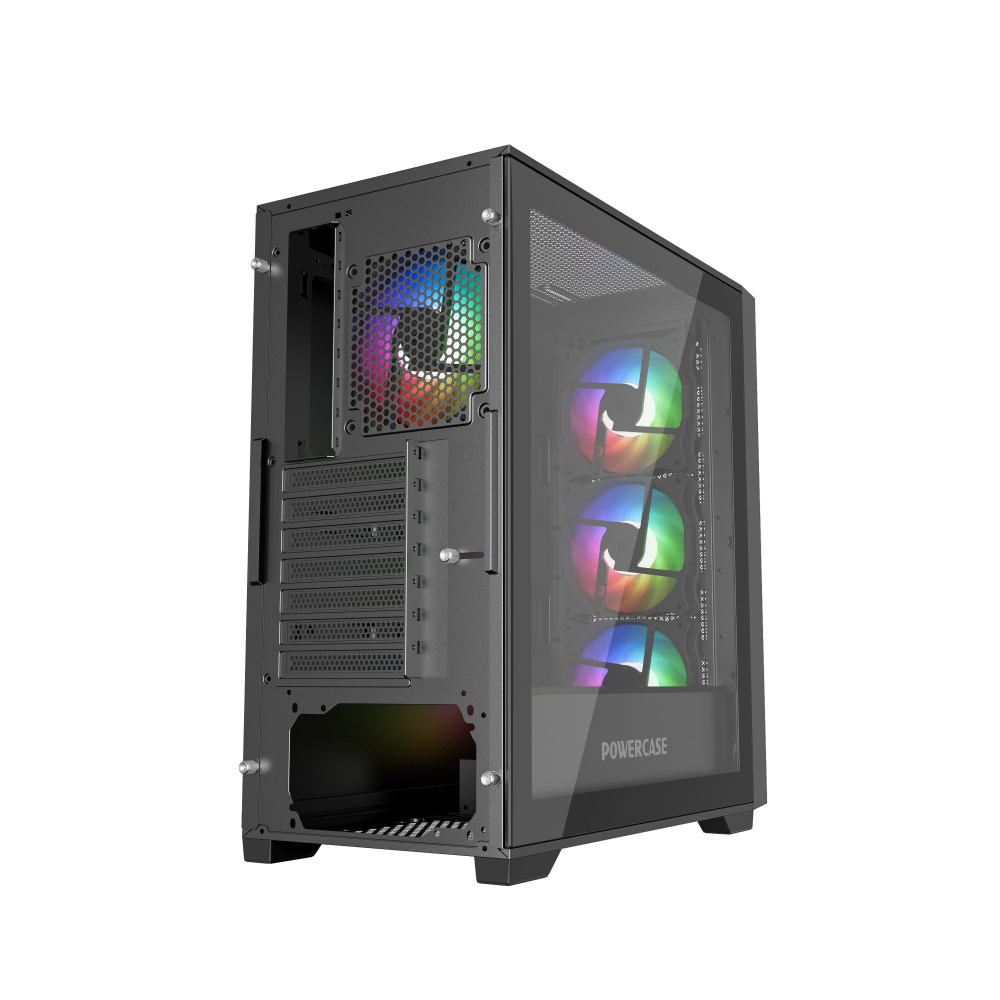 Компьютерный корпус Powercase ByteFlow TG ARGB Black (CBFB-A4)