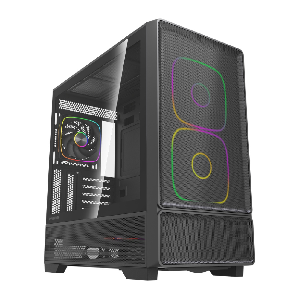 Компьютерный корпус Powercase AX5 TG ARGB Black (CJXA-A5)