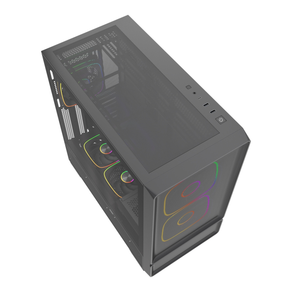 Компьютерный корпус Powercase AX5 TG ARGB Black (CJXA-A5)