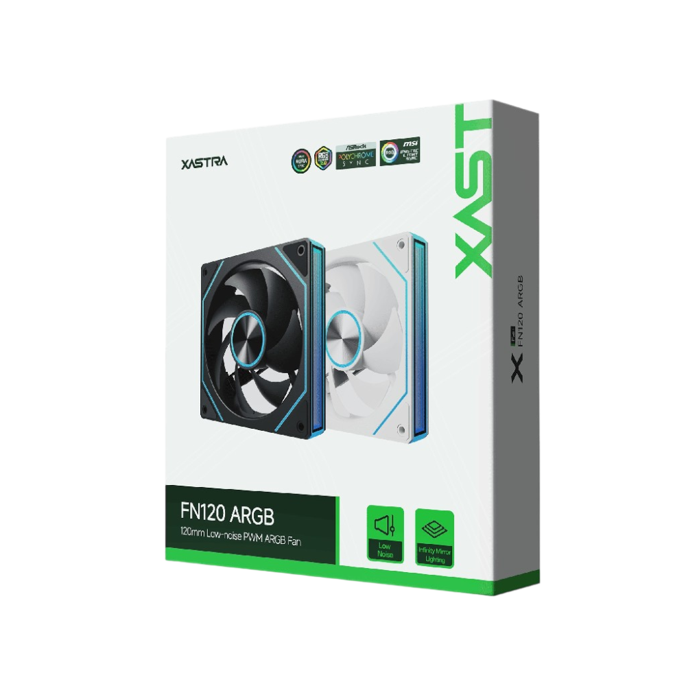 Вентилятор для корпуса XASTRA FN120B ARGB Black (FN120-1BA-SXX) BOX