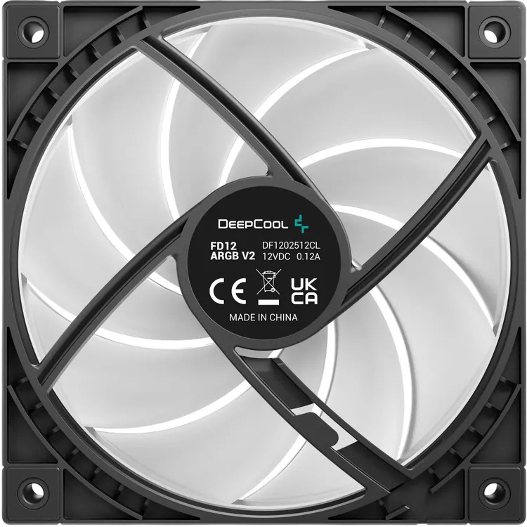 Вентилятор для корпуса Deepcool FD12 ARGB V2 Black Color BOX