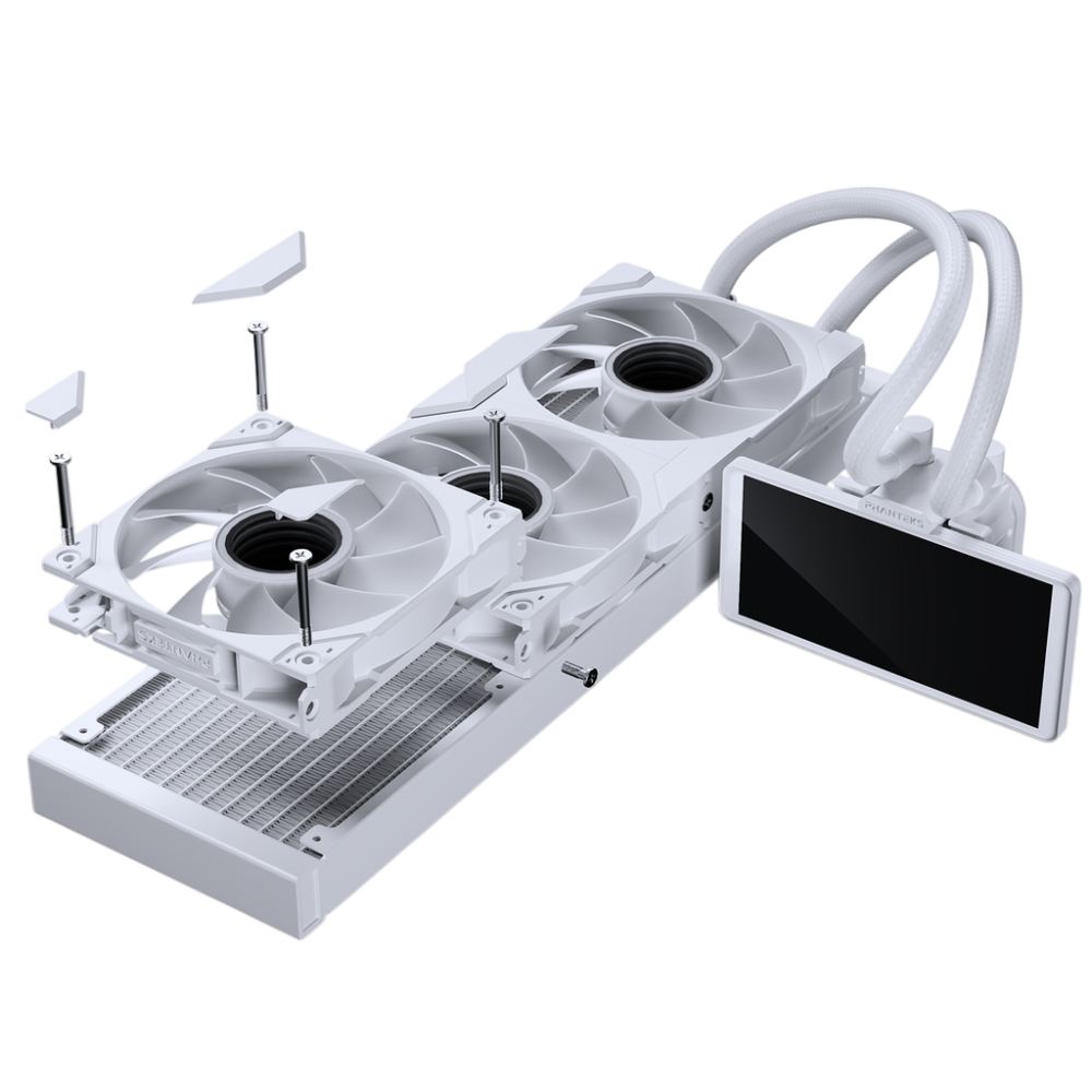 Система жидкостного охлаждения для процессора PHANTEKS Glacier One 360M25 G2 6” LCD ARGB White (PH-GO360M25G2LCD_DWT01)