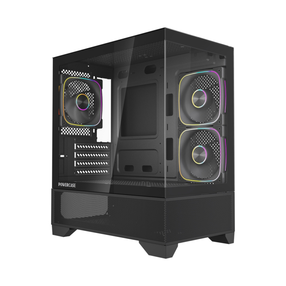 Компьютерный корпус Powercase Vision Micro M4B TG ARGB Black (CVMM4B-A3)