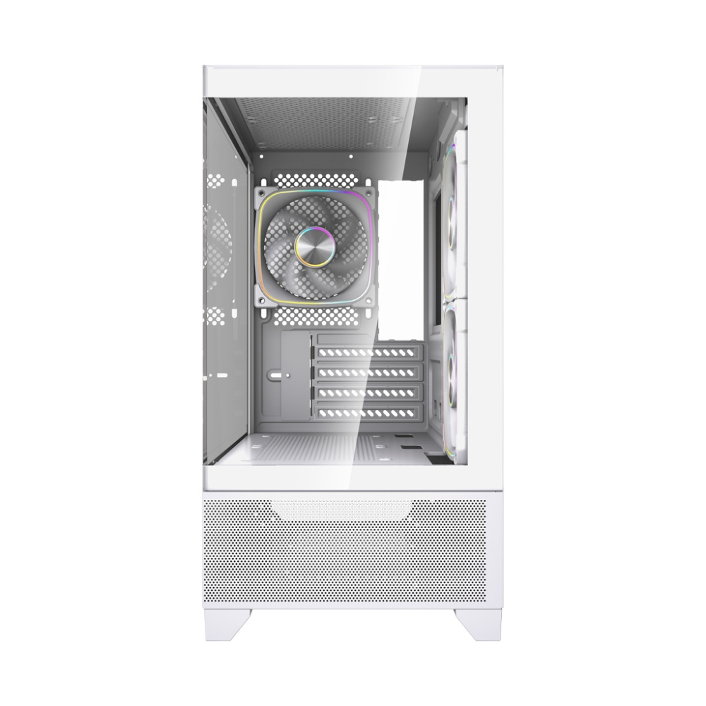 Компьютерный корпус Powercase Vision Micro M4W TG ARGB White (CVMM4W-A3)