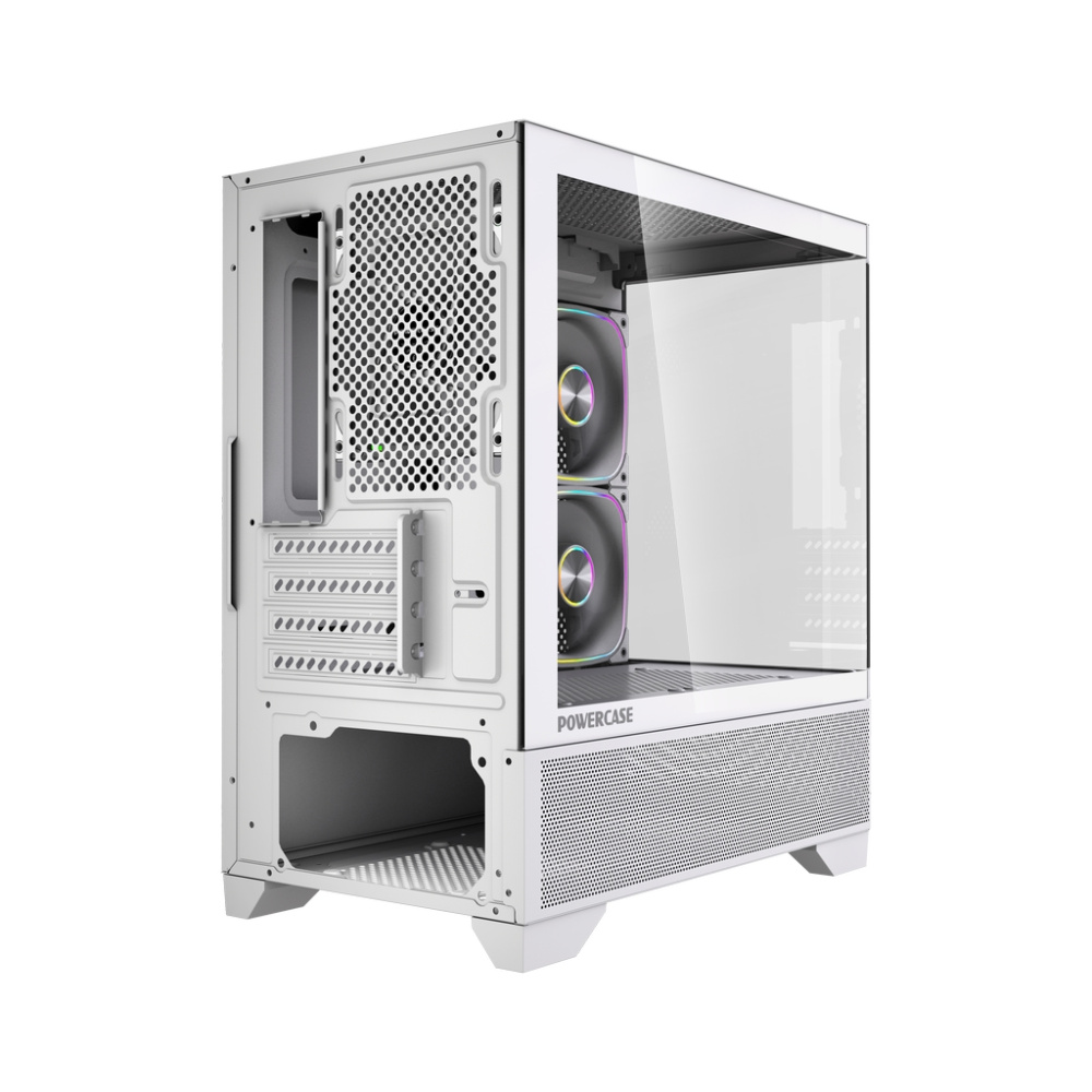 Компьютерный корпус Powercase Vision Micro M4W TG ARGB White (CVMM4W-A3)
