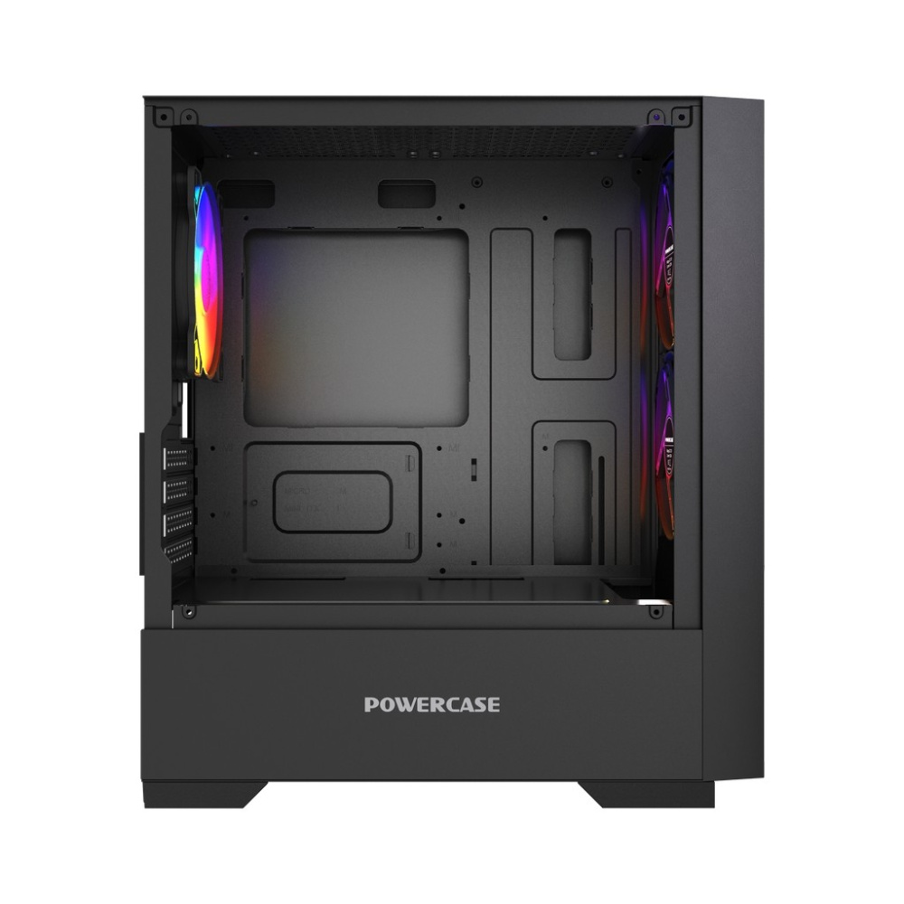 Компьютерный корпус Powercase Mistral Micro A12B FRGB Black (CMMA12B-L3)