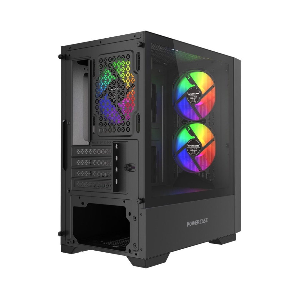 Компьютерный корпус Powercase Mistral Micro A12B FRGB Black (CMMA12B-L3)