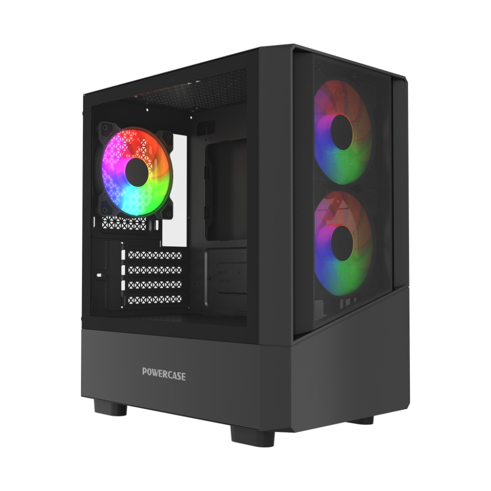 Компьютерный корпус Powercase Mistral Micro A15B FRGB Black (CMMA15B-L3)