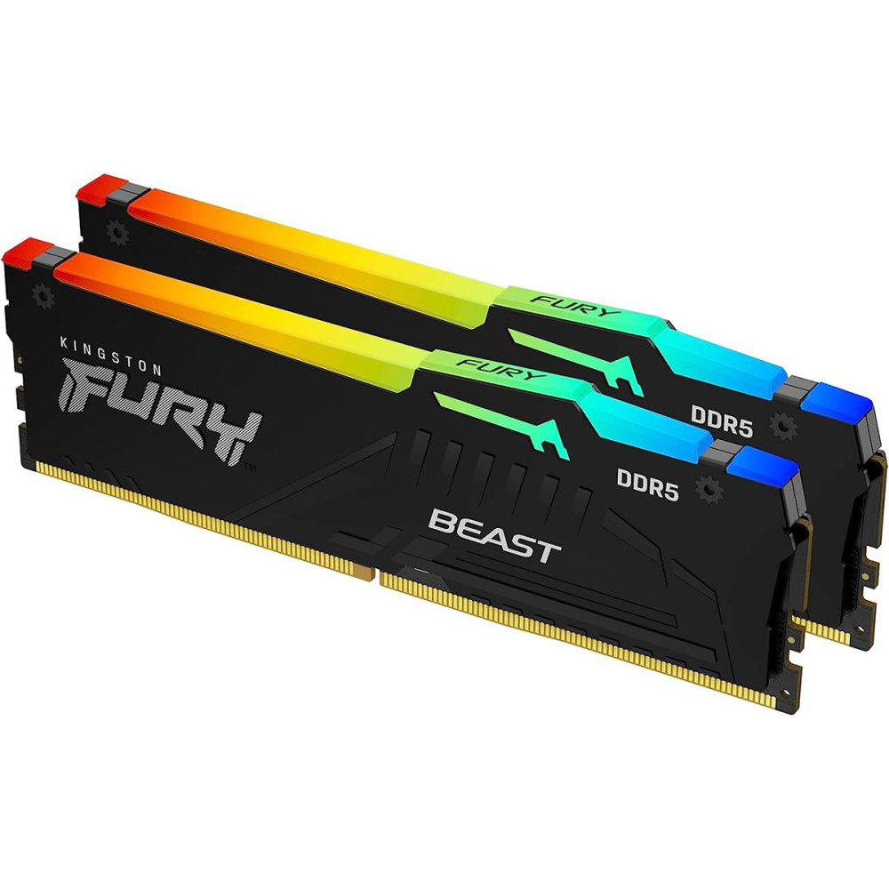 Оперативная память 16 Gb 5600 MHz Kingston FURY Beast RGB AMD Black (KF556C36BBEAK2-16)