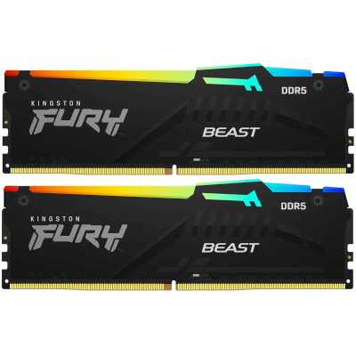 Оперативная память 16 Gb 6000 MHz Kingston FURY Beast RGB Black (KF560C30BBEAK2-16)