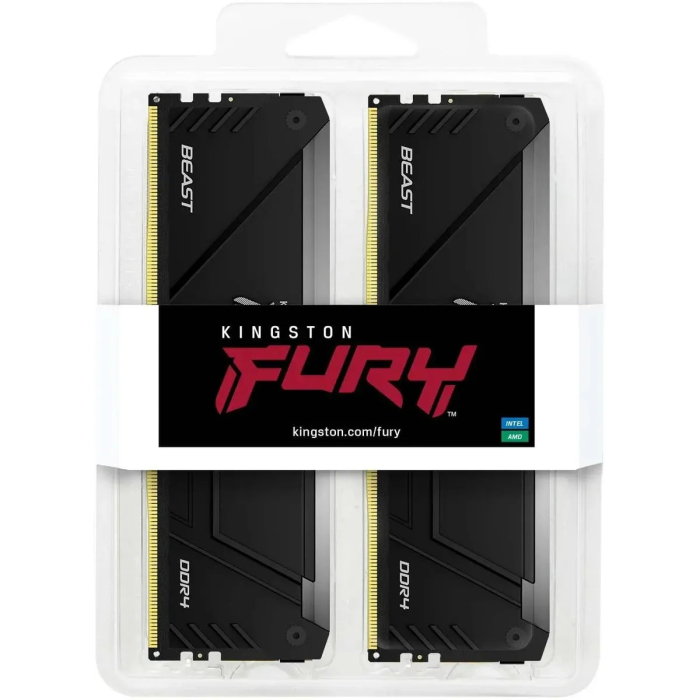 Оперативная память 32 Gb 3200 MHz Kingston FURY Beast RGB Black (KF432C16BB2AK2/32)