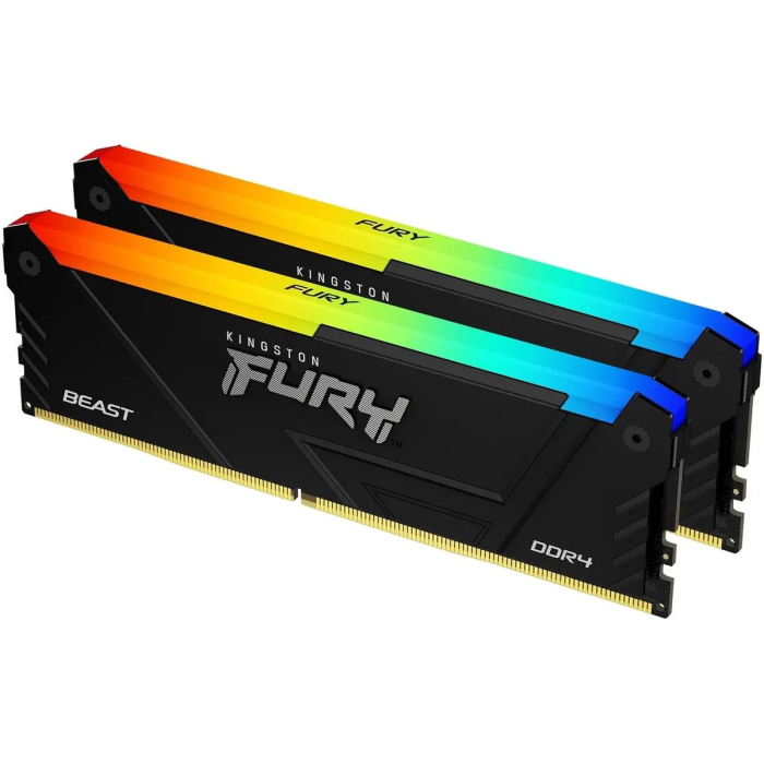 Оперативная память 32 Gb 3200 MHz Kingston FURY Beast RGB Black (KF432C16BB2AK2/32)