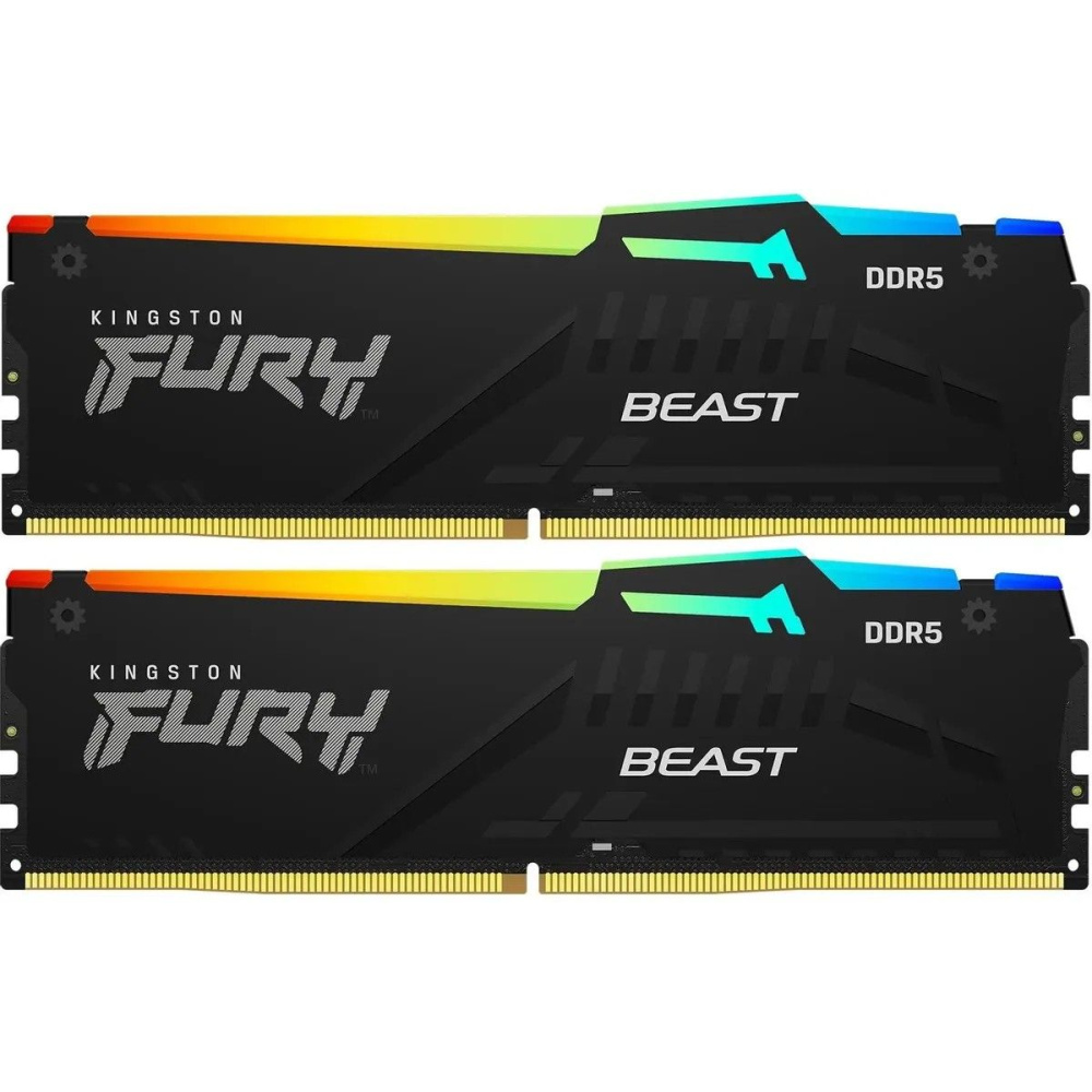 Оперативная память 32 Gb 5600 MHz Kingston FURY Beast RGB EXPO Black (KF556C36BBEAK2-32)