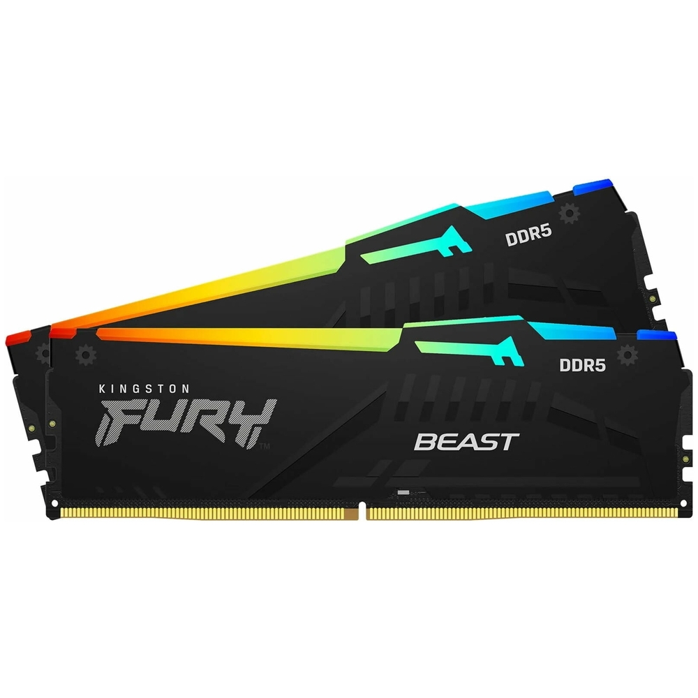 Оперативная память 32 Gb 5600 MHz Kingston FURY Beast RGB Black (KF556C40BBAK2-32)